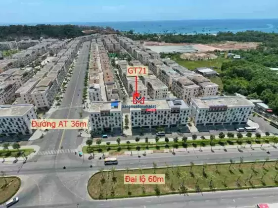Bán căn góc 2 mặt tiền đường, 3 mặt thoáng, giá tốt nhất đường đại lộ trục chính 60m