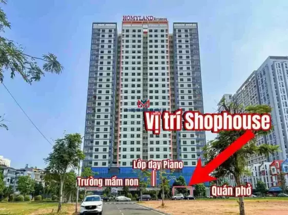 Bán Shophouse Homyland Riverside 55m2-85m2 vị trí đẹp thuận tiện kinh doanh giá từ 4 tỷ đến 8 tỷ