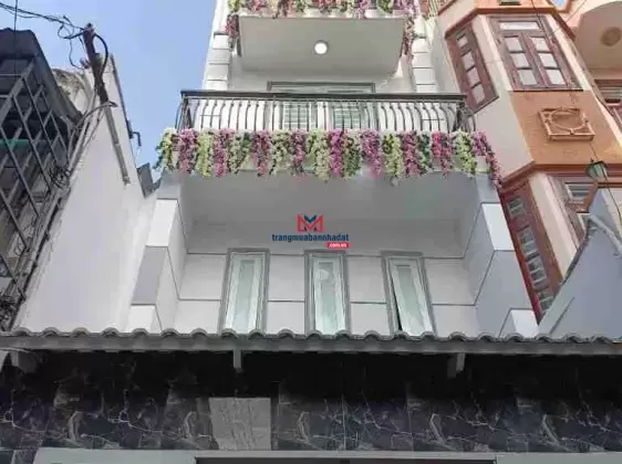 Nhà bán 5 tầng hoàn công đủ - hẻm xe hơi thông tứ tung - ngay chợ Rạch Ông - cách MT đường chỉ 10m