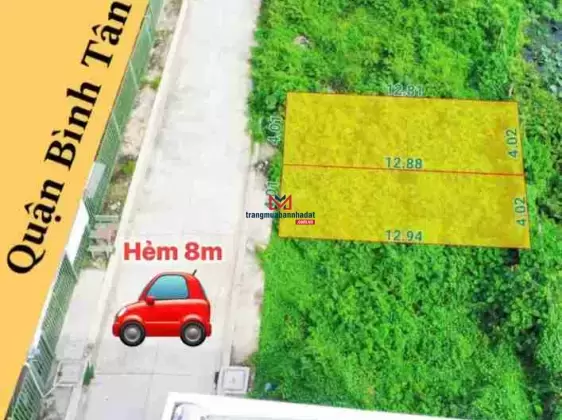 Hot! Bán đất quận Bình Tân cách trung tâm thương mại Aeon Mall Bình Tân chưa đầy 10 phút